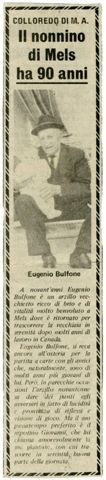 Bulfone Eugenio - Articolo Messaggero Veneto 1970